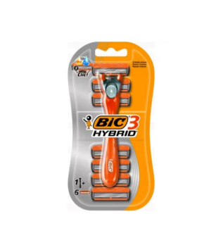 BIC 3 Hybrid Razor with 6 Refills