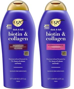 OGX Thick Full+ Biotin Collagen Shampoo Conditioner Duo Pack (2 x 577ml)