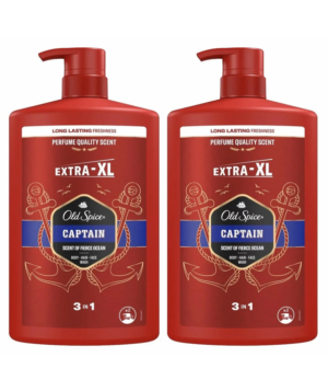 Old Spice Captain 3-in-1 Shower Gel for Men (2 x 1L)