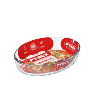 Pyrex Classic Borosilicate Glass Oval Roaster | 30 x 21 x 6cm | 2.2L